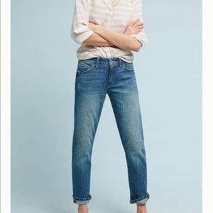 Anthropologie Pilcro Slim Boyfriend Cropped Jeans